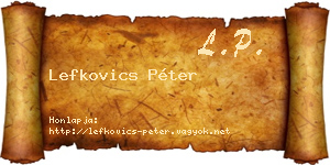 Lefkovics Péter névjegykártya